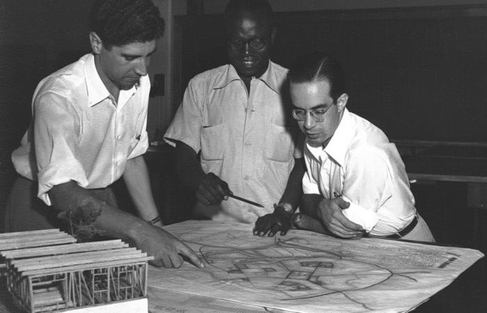 Architecture students, 1953