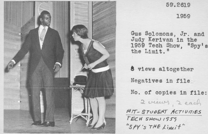 Catalog card: Gus Solomons, Jr. and Judy Kerivan, 1959
