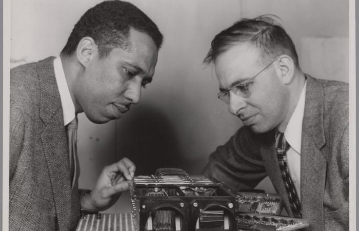 John W. Brean and Martin Osman with digital camera