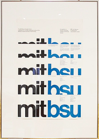 Poster: "mit bsu" by Dietmar Winkler, c. 1970