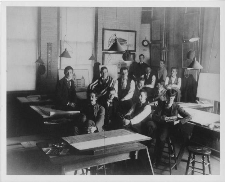 Robert R. Taylor with classmates