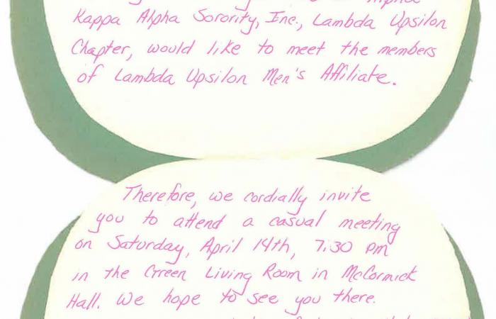 AKA Ivy Leaf Pledge Club invitation, mid-late 70s