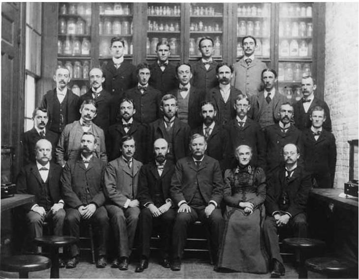 Ellen Swallow Richards with MIT Chemistry staff, 1900