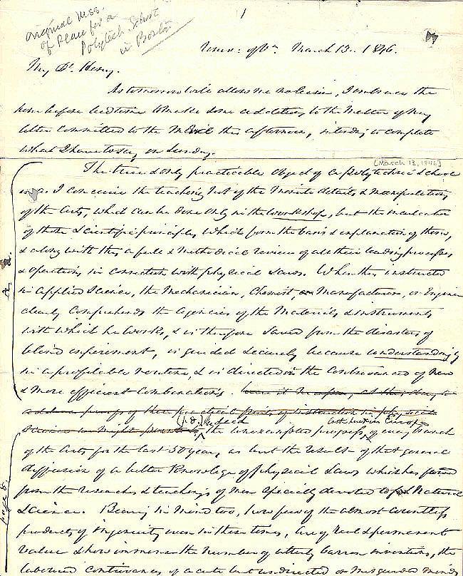 Letter from William B. Rogers to Henry D. Rogers, 1846